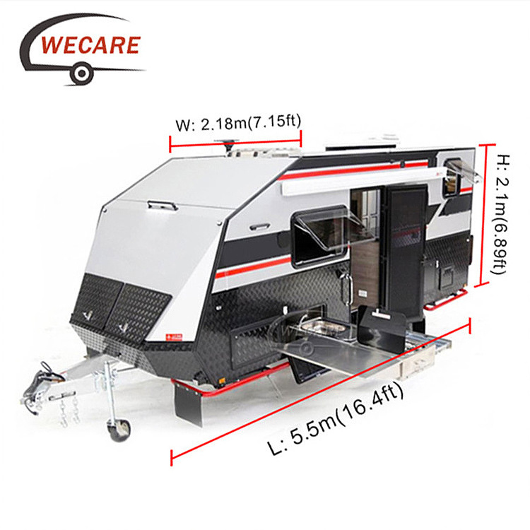 Wecare Offroad Camper Van Outdoor Luxury Camping Caravan Off Road Rv Camper Trailer Travel Trailer With Bathroom And Toilet