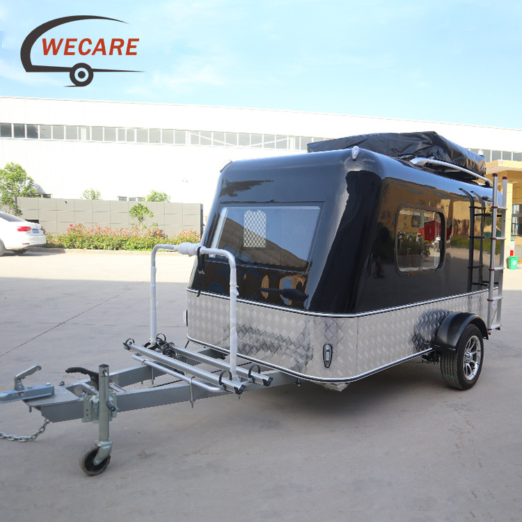 Wecare Classical Rv Motorhome Motorcycle Campers Small Lightweight Camping Trailers Camper Trailer