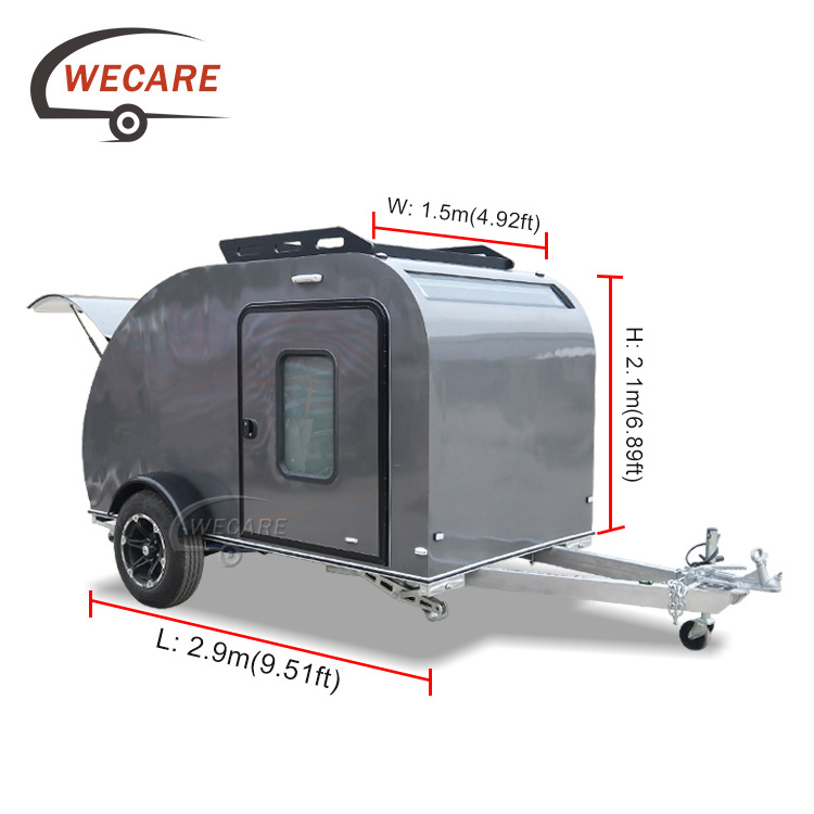 Wecare wholesale small teardrop camper trailer australian standard mini teardrop caravan manufacturers for sale