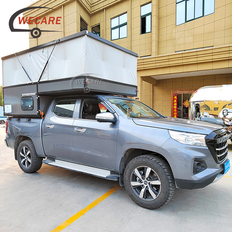 Wecare Luxury Off Road 4x4 Camper Truck Slide In Pick Up Expedition Flatbed Truck Camper for Pickup