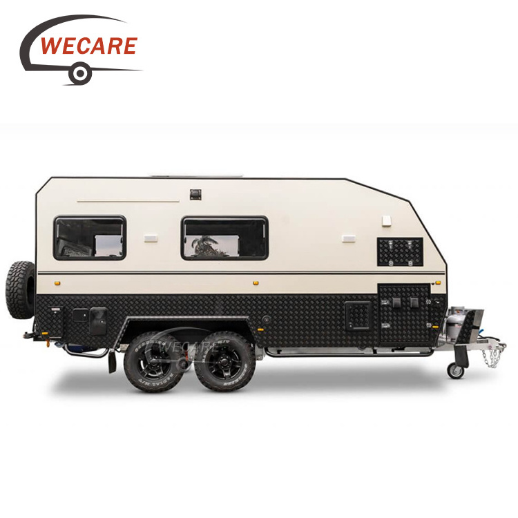 Wecare Luxury Off Road motorhome camper Trailer Rv Motor home offroad camping caravan Travel Trailer with Bathroom And Kitchen