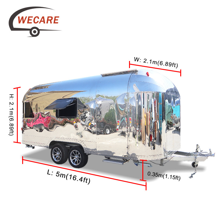 Outdoor mobile party trailer offroad camper trailer airstream travel trailer luxury caravan with bathroom for sale in usa