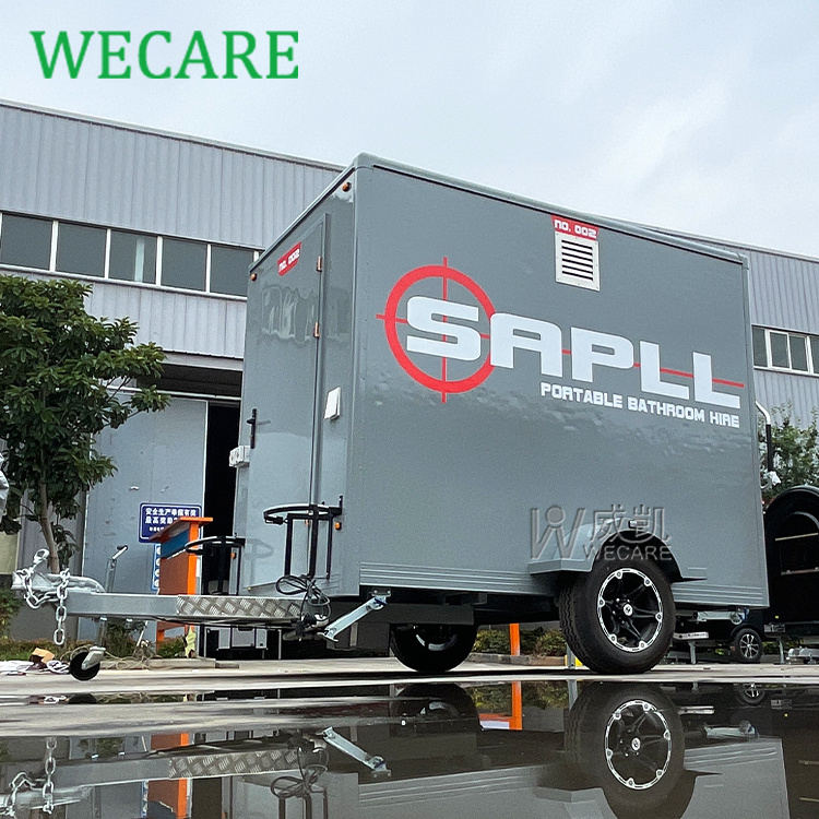 Wecare mobile portable washroom toilet with shower container room outdoor for camping