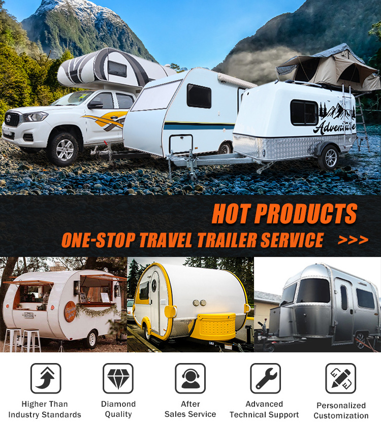 High quality  Customized travel trailers RV Camper Travel caravan