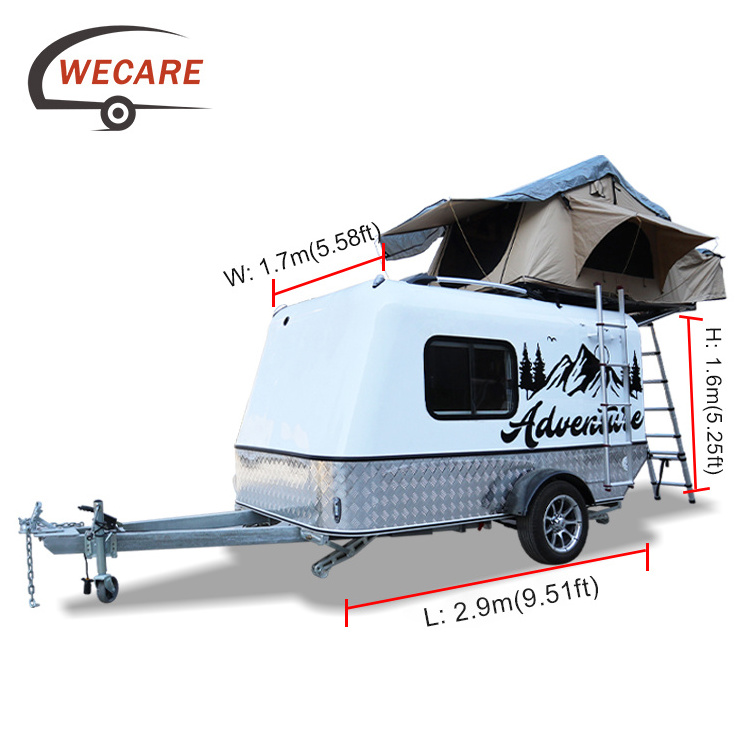 Wecare Classical Rv Motorhome Motorcycle Campers Small Lightweight Camping Trailers Camper Trailer