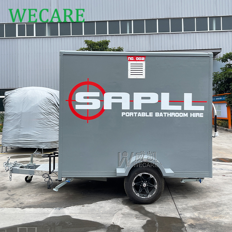 Wecare mobile portable washroom toilet with shower container room outdoor for camping