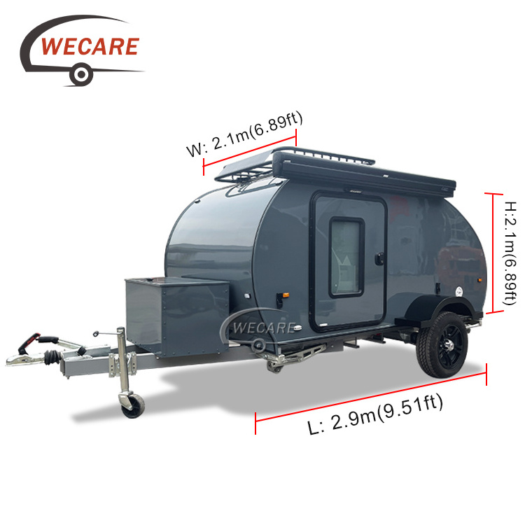 Factory Price Small Camping Caravan Australian Standard Travel Trailer Mini Off Road Teardrop Camper Trailer For Sale