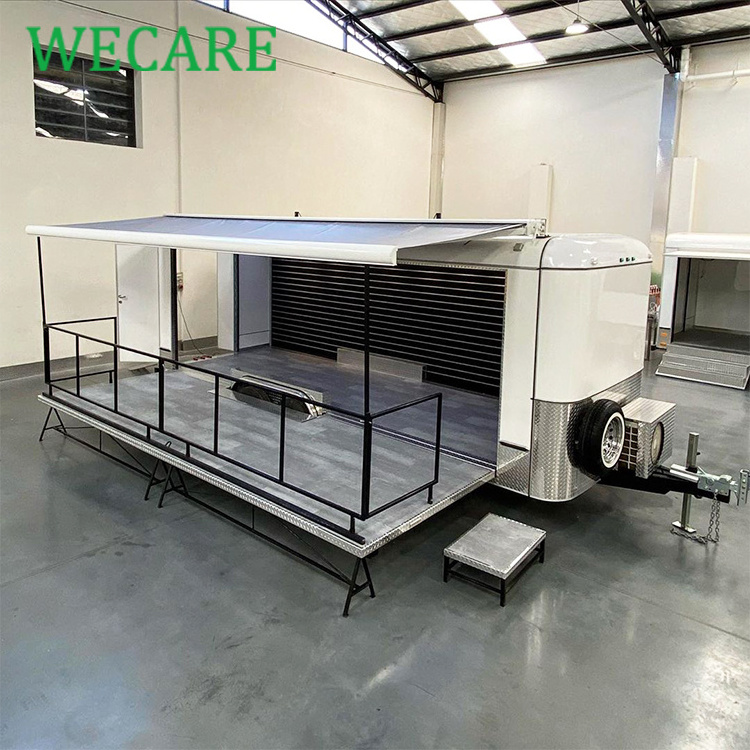 Wecare mobile podium exhibition stage truck trailer with sound system for sale