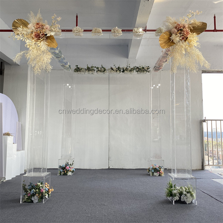 Wedding Acrylic Chuppah clear Ghost arch Backdrops Mandap Backdrop Event props