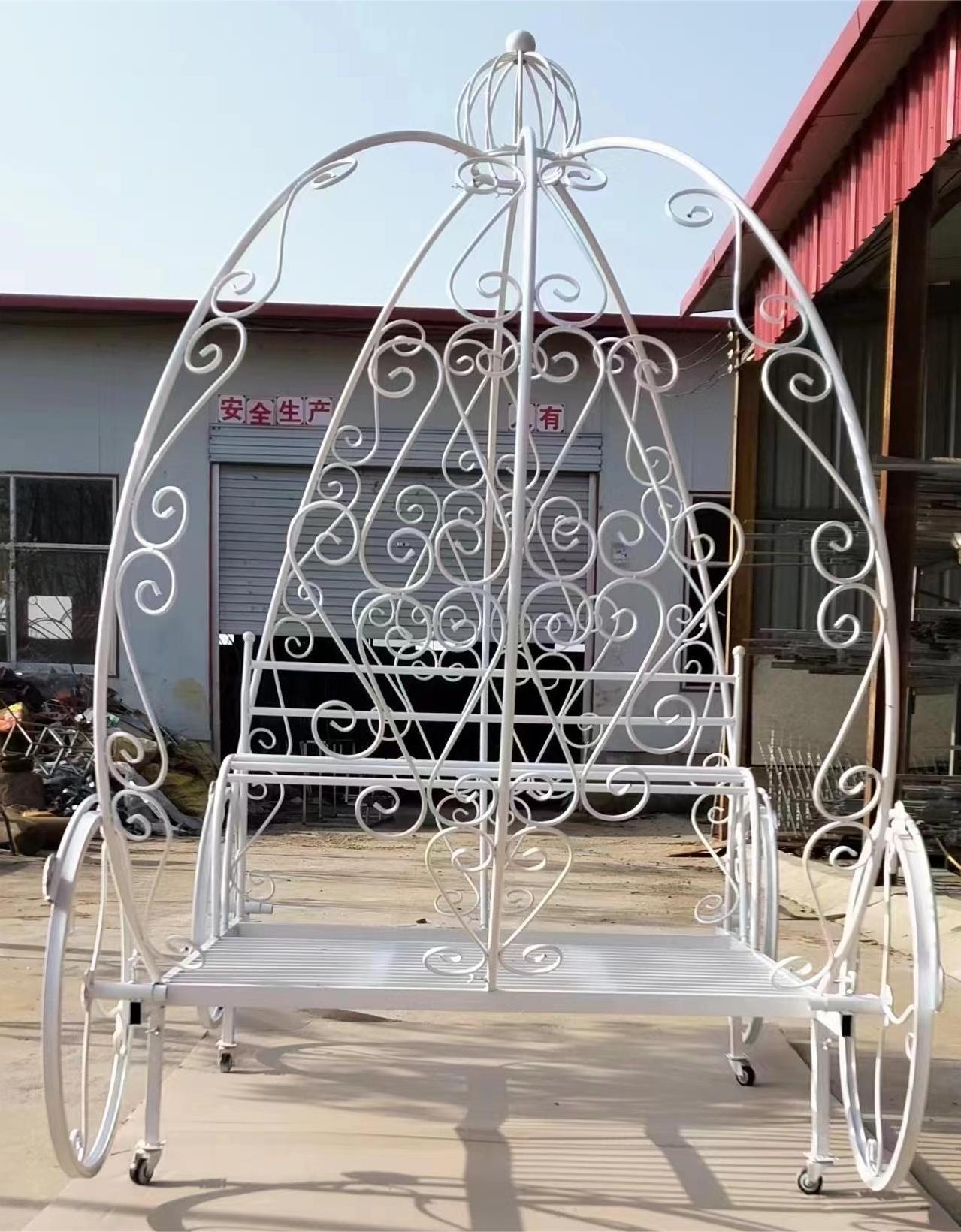 Factory Cheaper White Wedding Decoration Supplies Wedding Horse Carriage Wedding Cart For Sale