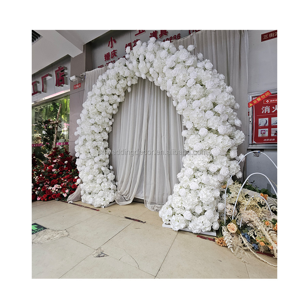 Stunning Rose Arch Metal Frame 3d Flowers Arch Wedding Silk Floral Swag Backdrop Stand Event