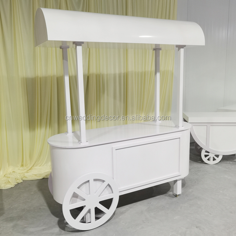 Sweetheart wooden candy display cart victorian cart for wedding flower decoration