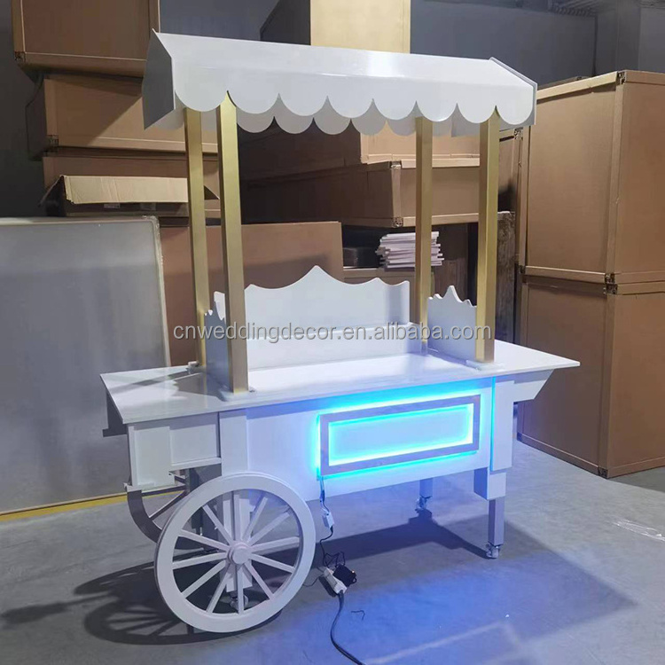 Wedding Party Decoration Gift Display Cart Outdoor Dessert Cart Flower Cart for Sale