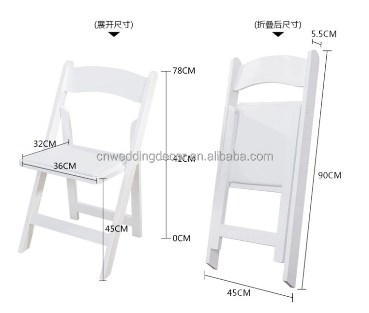 Wholesale Cheap White Chairs Resin Outdoor Folding Plastic Chair Garden Lightweight Wedding Event Decoration