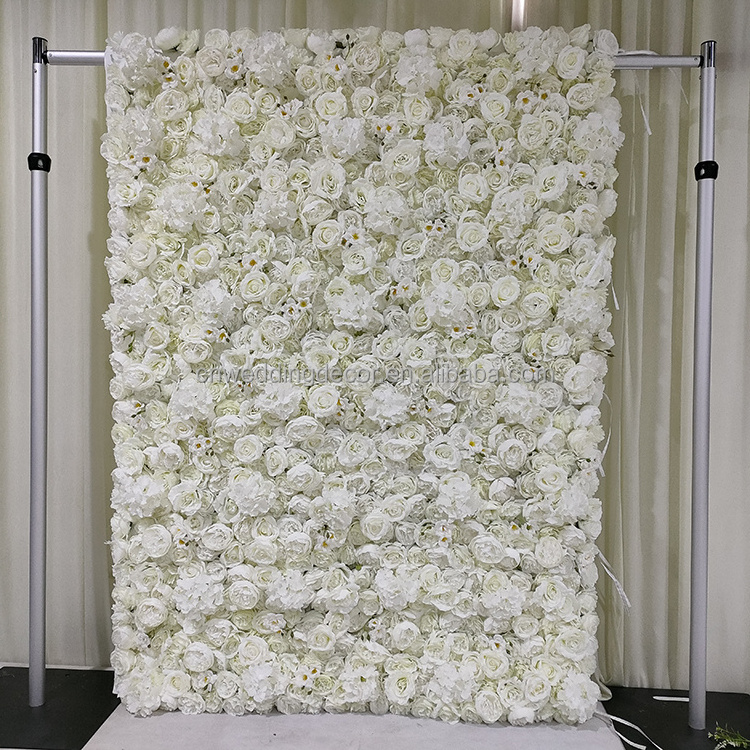 Interior Home Party Decorations Silk Flower Wall Artificial Rose Flowers Wall Wedding Backdrop Decor For Wedding