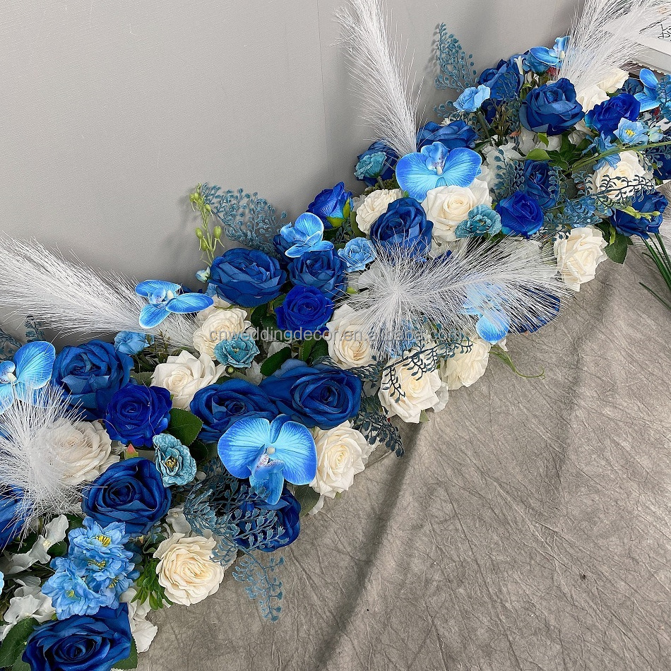 New Design Blue Flower Ball Wedding Table Centerpieces Artificial Flower Ball