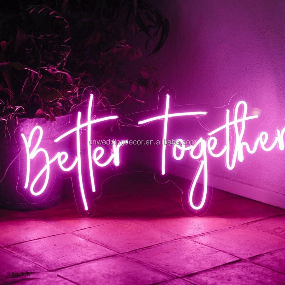 Better Togehther wedding Neon sign decor  wedding party   Salon neon  Bar light  decor Salon neon decor