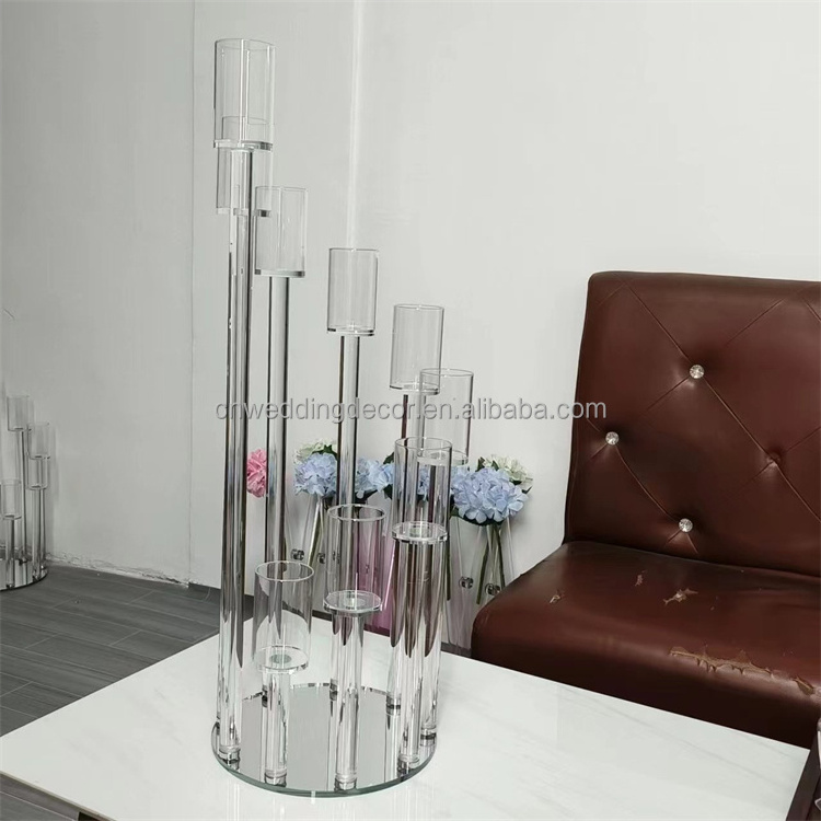 Candlestick Holder Clear Glass Crystal Candle Holders Lanterns And Candle Jars