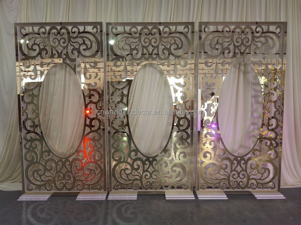 Indian style engraved white panel backdrop for event decoration wedding