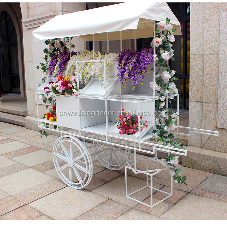 Wedding Party Decoration Gift Display Cart Outdoor Dessert Cart Flower Cart for Sale