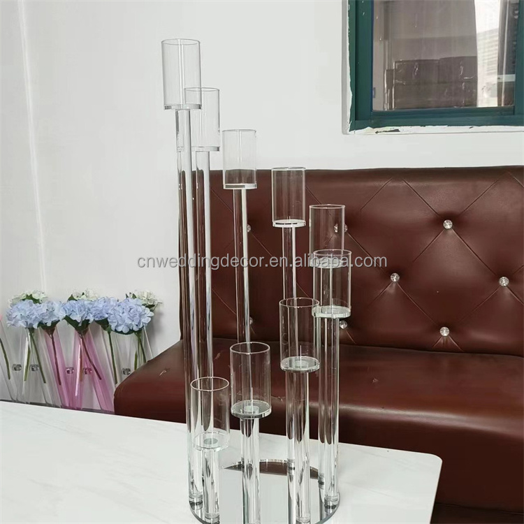 Candlestick Holder Clear Glass Crystal Candle Holders Lanterns And Candle Jars