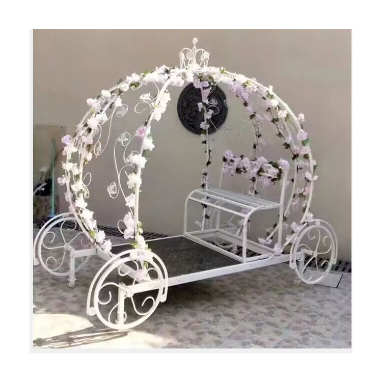 Factory Cheaper White Wedding Decoration Supplies Wedding Horse Carriage Wedding Cart For Sale