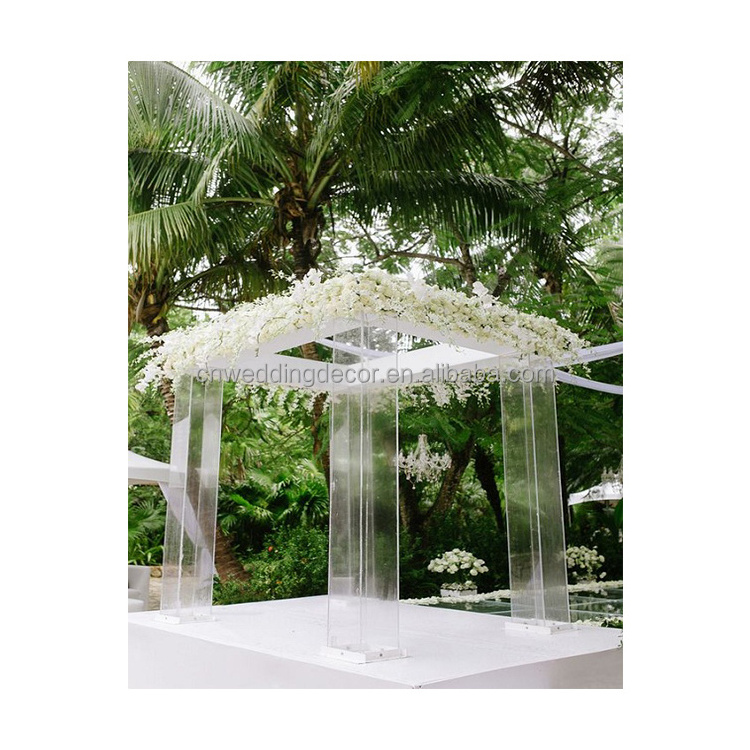 Wedding Acrylic Chuppah clear Ghost arch Backdrops Mandap Backdrop Event props