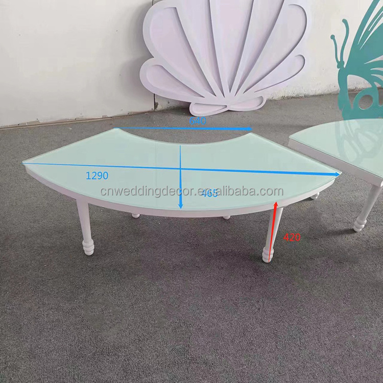 Luxury Stainless Steel Event Party Wedding Serpentine Children Kid Table