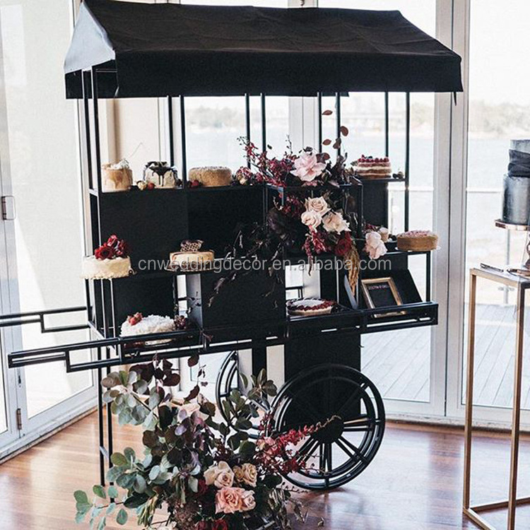 Wedding Party Decoration Gift Display Cart Outdoor Dessert Cart Flower Cart for Sale