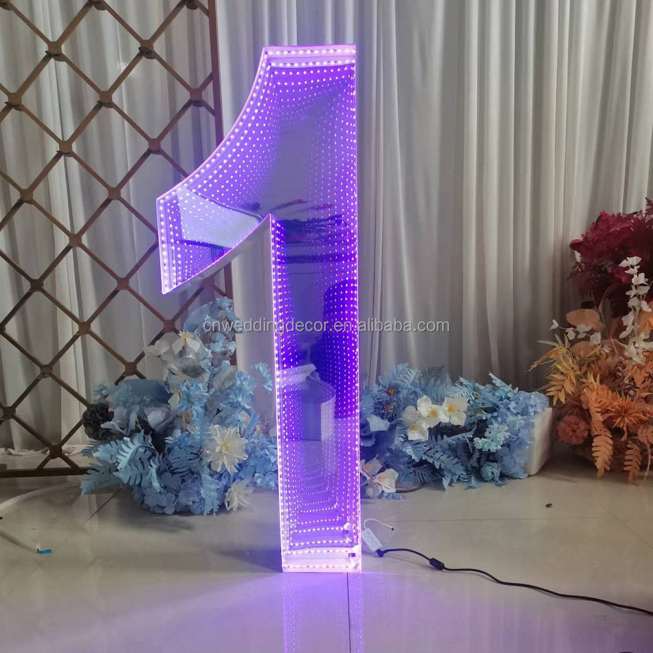 RGB Led Letter Lights Numbers Marquee Letters Mirror Light Number Wedding Sign Large Light Up Numbers