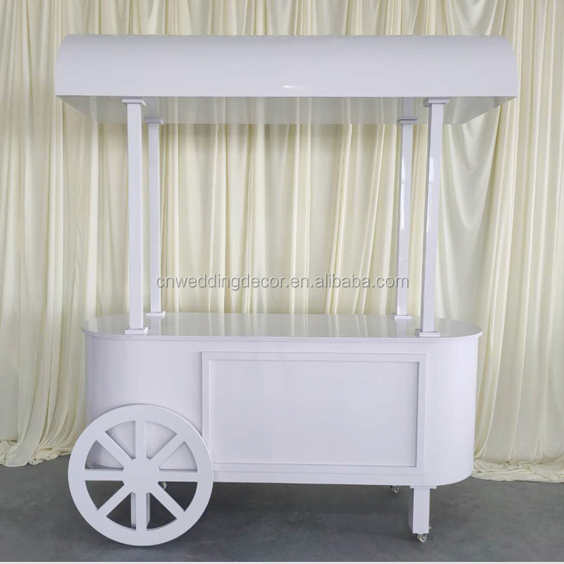 Sweetheart wooden candy display cart victorian cart for wedding flower decoration