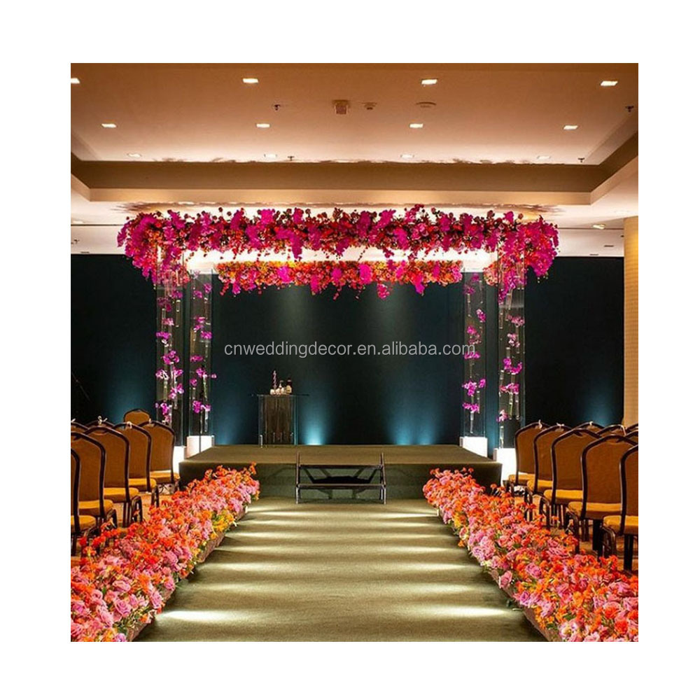 Wedding Acrylic Chuppah clear Ghost arch Backdrops Mandap Backdrop Event props