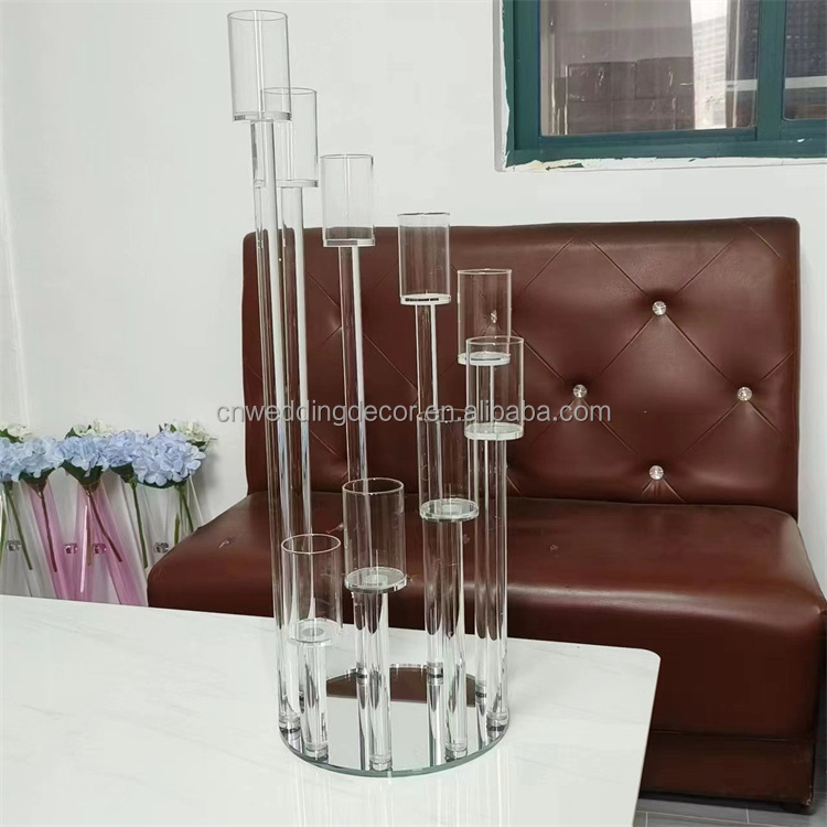 Candlestick Holder Clear Glass Crystal Candle Holders Lanterns And Candle Jars