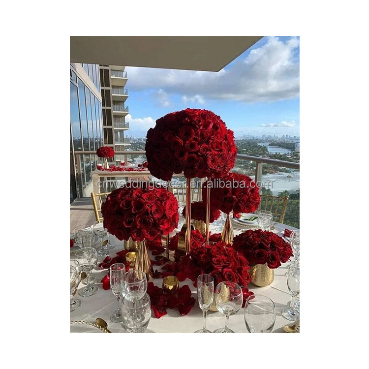 Flowers Bouquet Flower Balls For Reception Event Artificial Roses Table Centerpieces Weddings Decoration