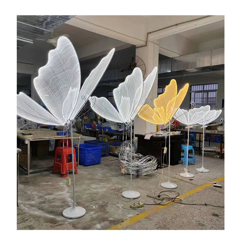 Wedding Road Lead Table Flower Stand Butterfly Wedding Led Light Rgb Event Party  Wedding Decoration