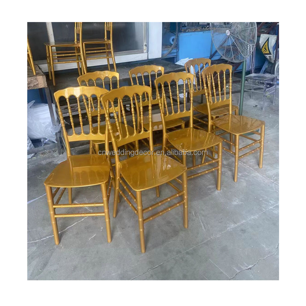 Hotel Outdoor Stackable  Golden Wedding Phoenix Chair for events Resin Acrylic Chavari Chairs Hotel chairs