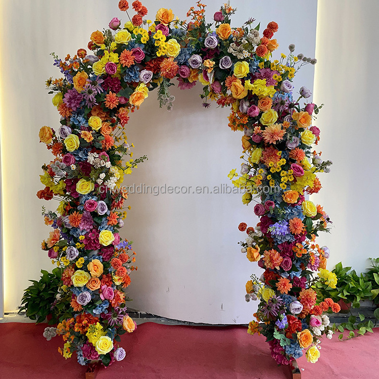 Stunning Rose Arch Metal Frame 3d Flowers Arch Wedding Silk Floral Swag Backdrop Stand Event