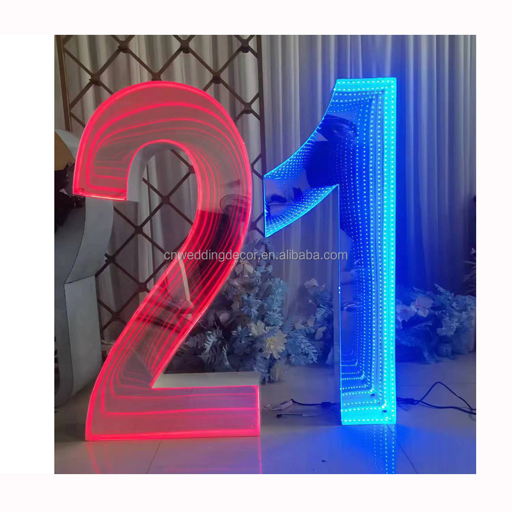 Wholesale led metal wedding letter light up marquee numbers wedding sign for party birthday backdrop decoration