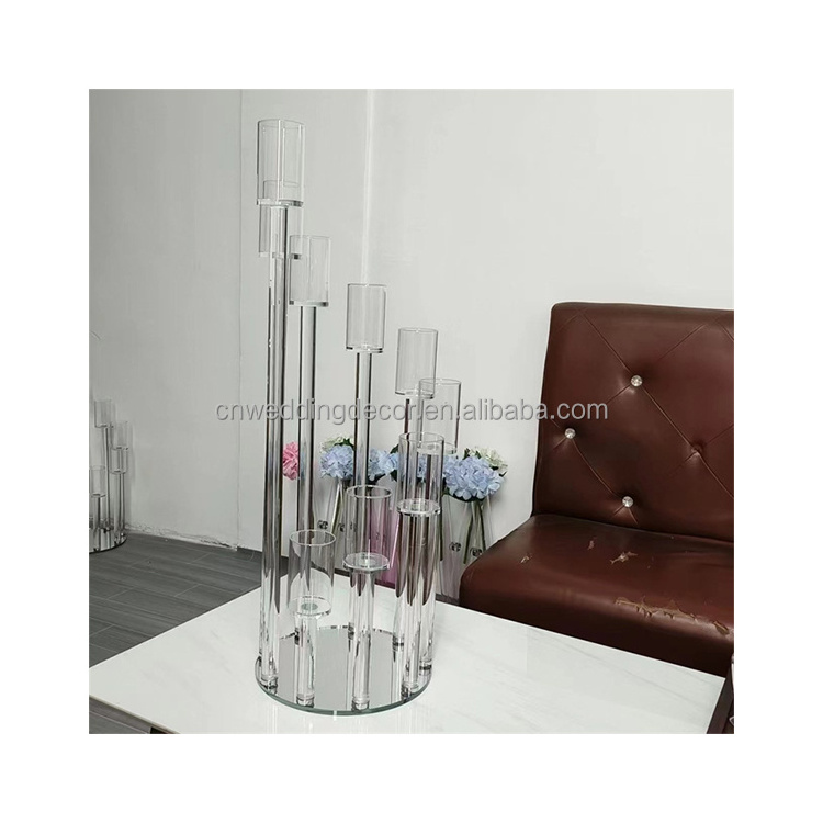 Candlestick Holder Clear Glass Crystal Candle Holders Lanterns And Candle Jars