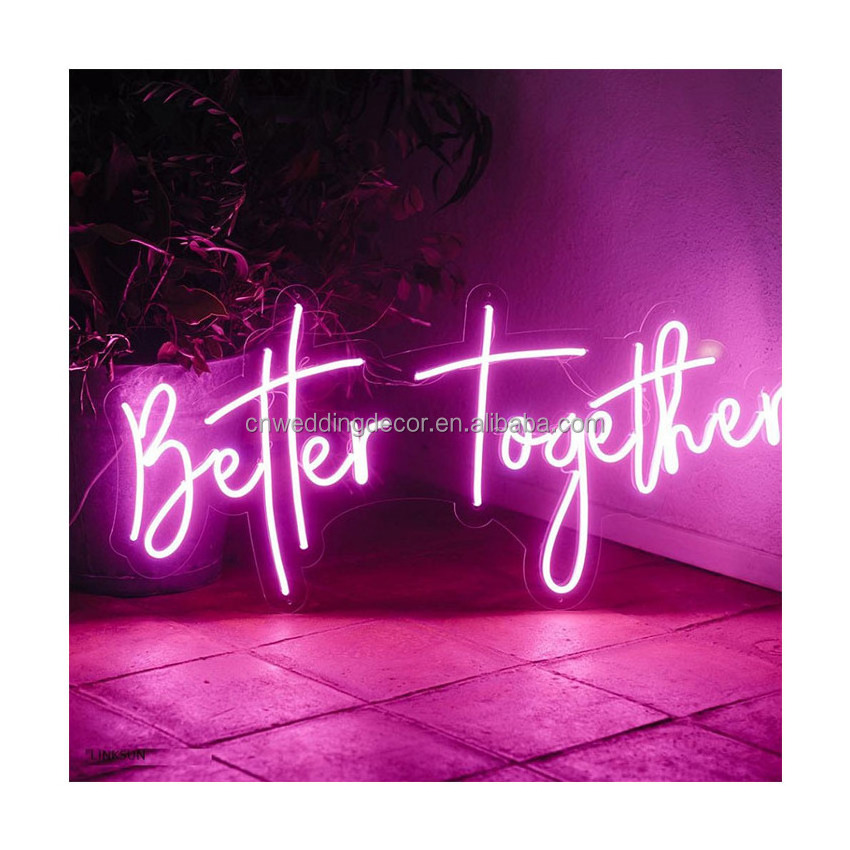 Better Togehther wedding Neon sign decor  wedding party   Salon neon  Bar light  decor Salon neon decor