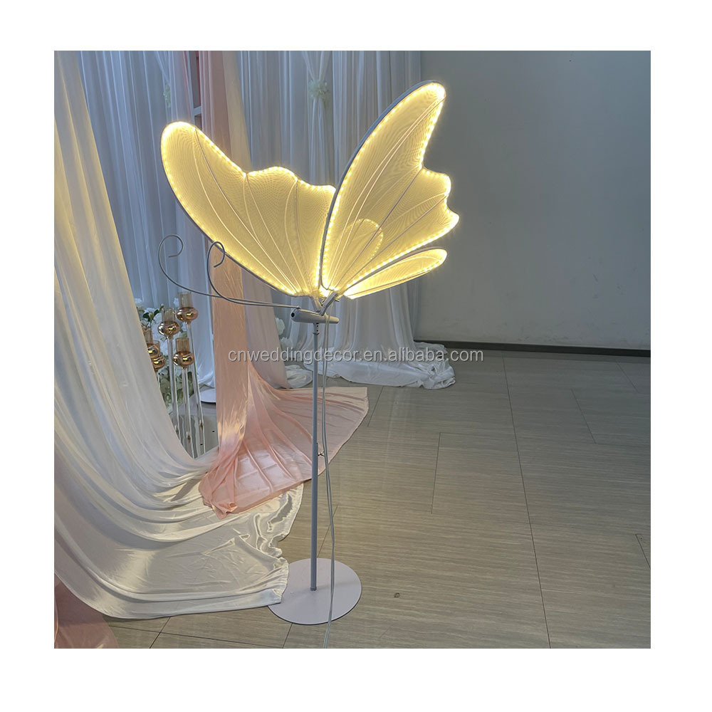 Wedding Road Lead Table Flower Stand Butterfly Wedding Led Light Rgb Event Party  Wedding Decoration