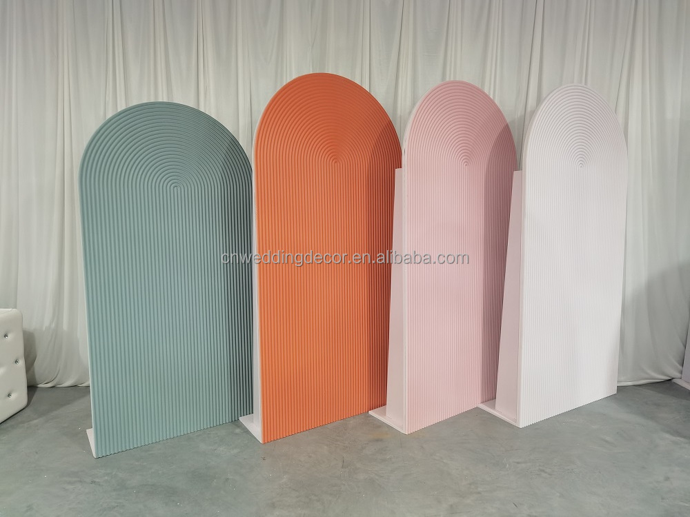 White Wedding Panel Backdrops Acrylic Wall Decoration Stand Arch Shape Decoration On Sale