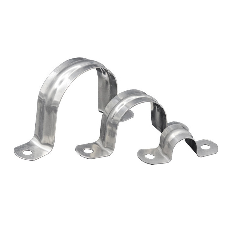 Rigid Pipe Strap Clamp Tube Strap Tension Clip U Brackets Set 304 Stainless Steel Heavy Duty for Pipe Fixing Saddle Clamp