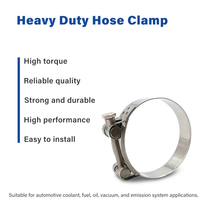 Heavy Duty Stainless Steel Robust High Pressure European Type Single Bolt Pipe Clamps