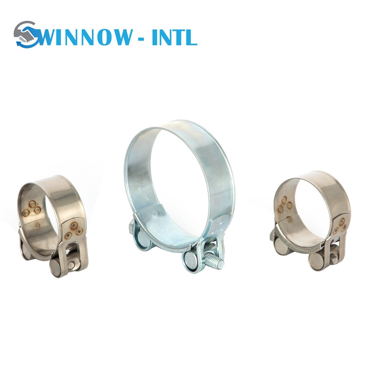 Heavy Duty Stainless Steel Robust High Pressure European Type Single Bolt Pipe Clamps