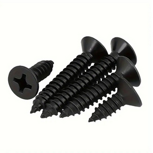 Black Metal Steel 4.8 8.8 10.9 12.9 Self Tapping Nails Phillips Cross Recess Flat Countersunk Head Wood Self Tapping Screws