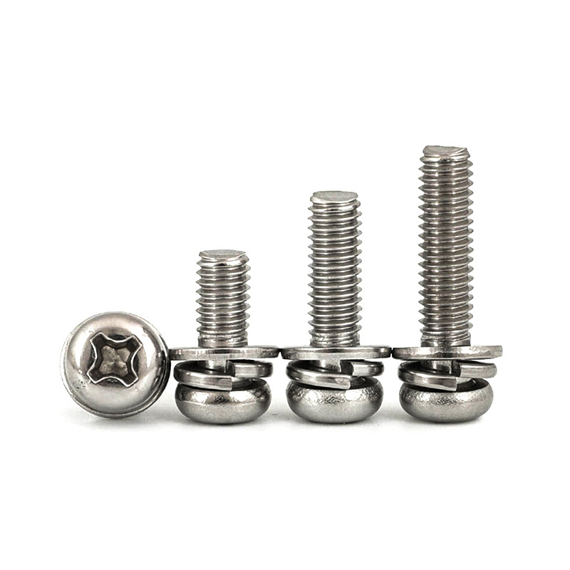 M3 M4 M5 M6 M8 carbon steel grade 8.8 10.9 12.9 combination screws with spring washer