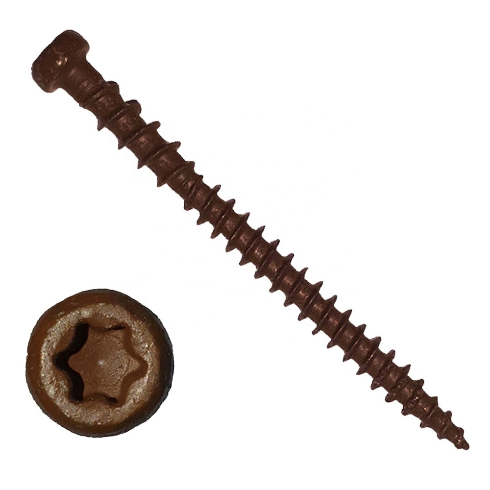 Deck screw torx outside black brown coated 3