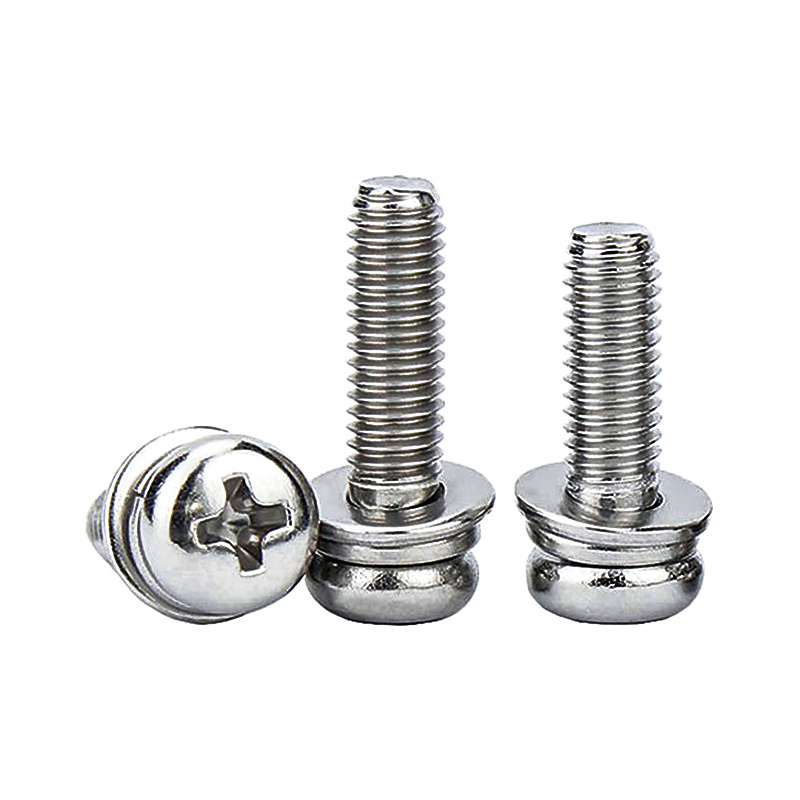 M3 M4 M5 M6 M8 carbon steel grade 8.8 10.9 12.9 combination screws with spring washer