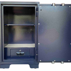 Large heavy home bank office use double keys lock system stainless panel one hour fire resistant secure safe box